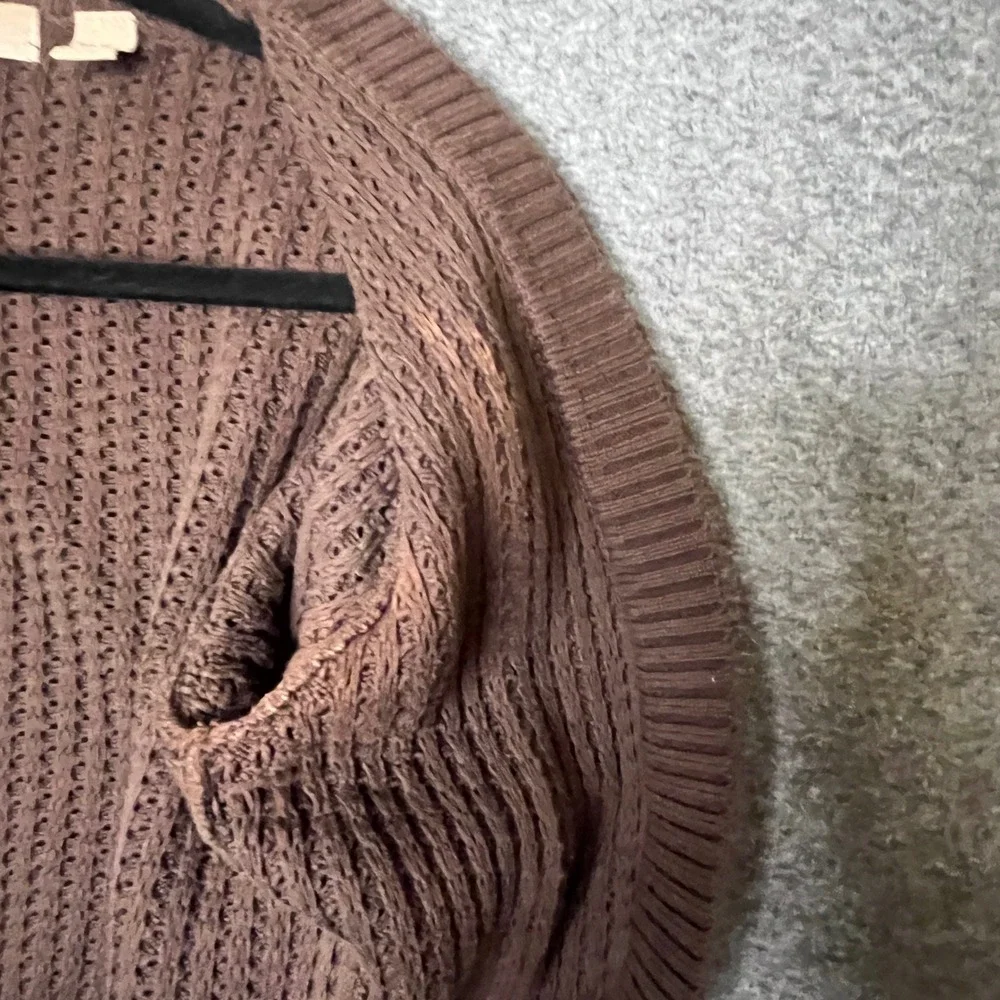 Vtg Y2K Brown Cropped Bolero Shrug‎ Cardigan Sweater S 90s Forest Fairy Grunge